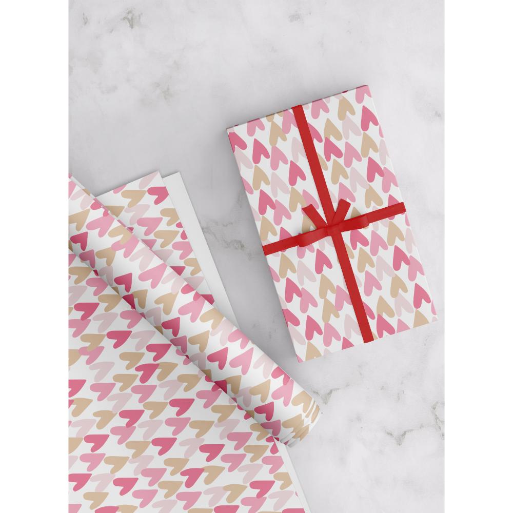 Share The Love - Gift Wrapping Paper Pack - Hearts - 042