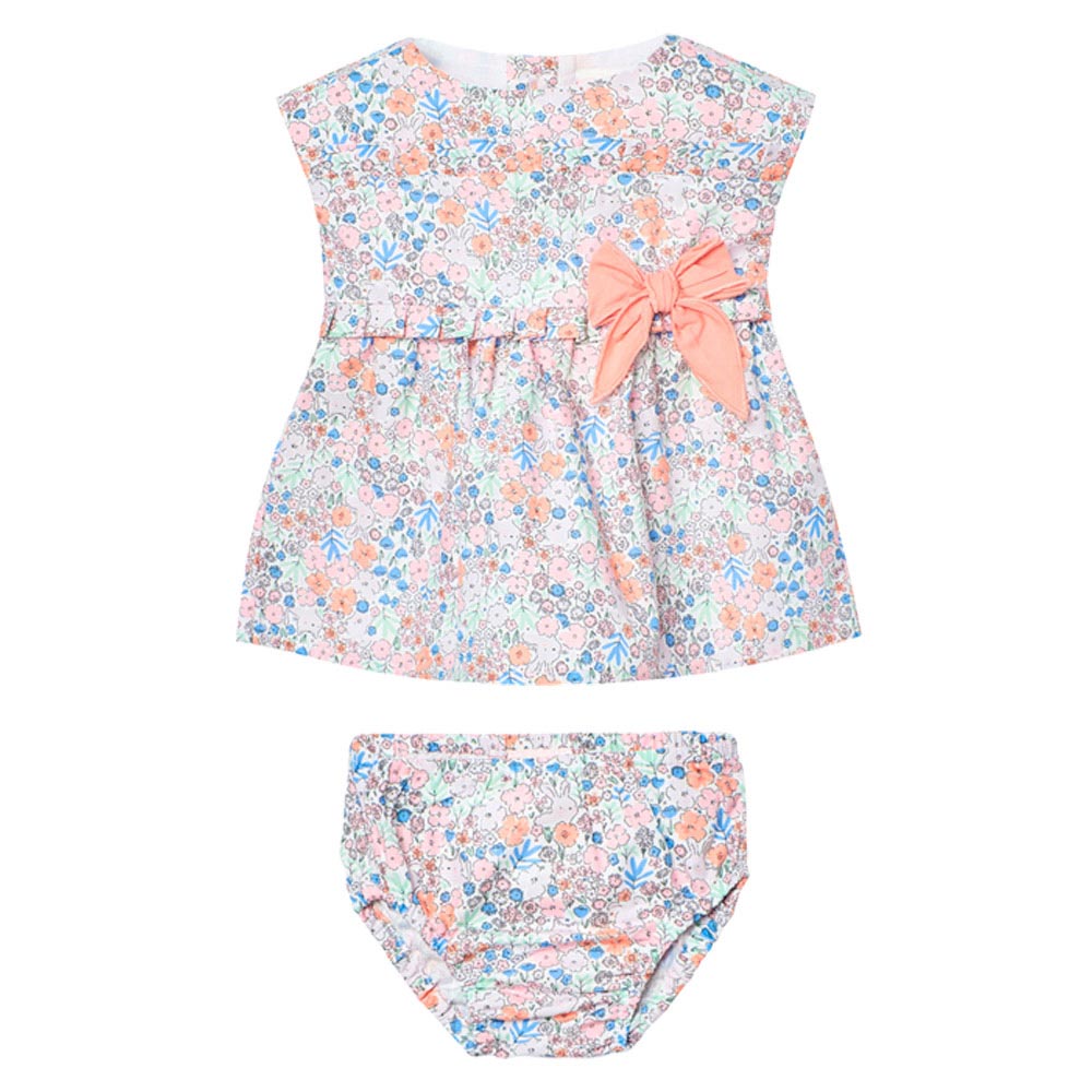 Boboli Baby Girl's Floral Poplin Dress with Bloomers - 2 Pcs