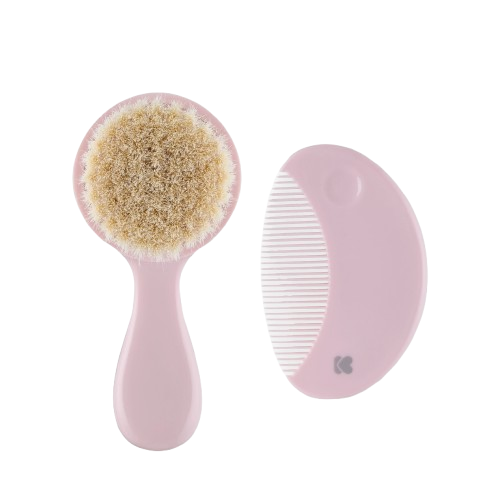 Kikkaboo - Hedge Hugs Comb & Brush With Natural Bristles – Pink