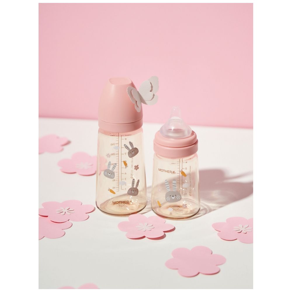 Mother K - PPSU Feeding Bottle - Step 3 - Bunny Blossom - 280 ml