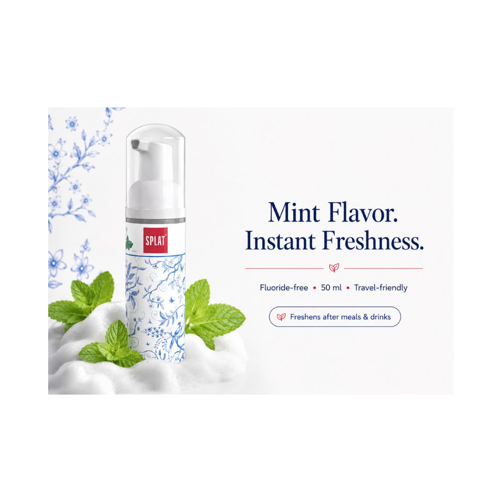 SPLAT 2-in-1 Mint Oral Care Foam 50ml - Brush-Free