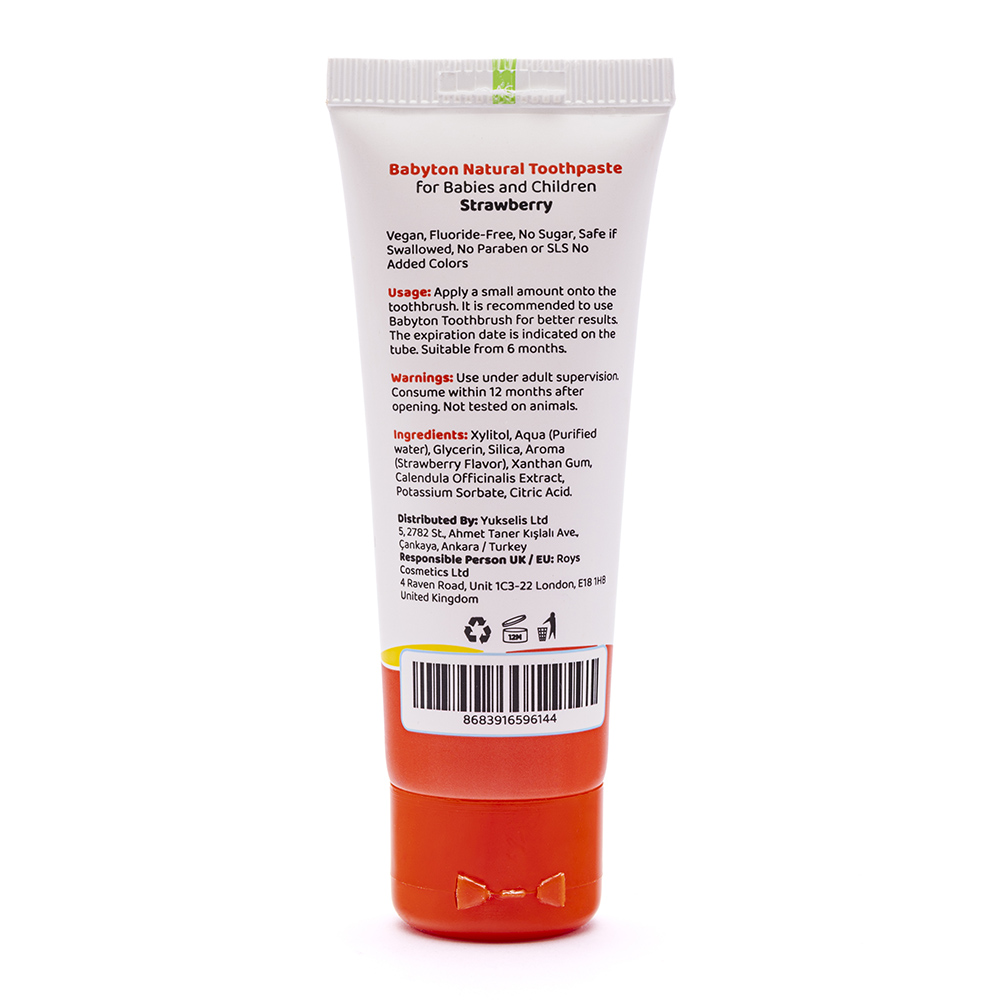 Babyton - Baby & Kids Natural Toothpaste - Strawberry - 50 gm