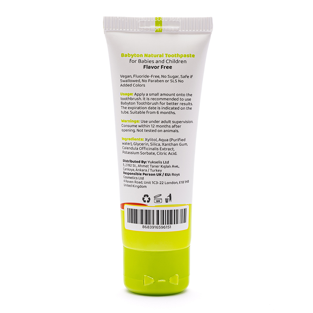Babyton - Baby & Kids Natural Toothpaste - Flavor-Free - 50 gm