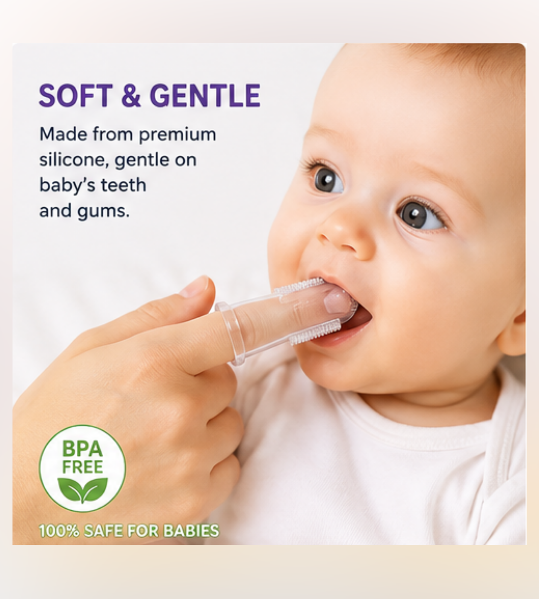 Babyton - Baby Silicone Finger Brush - 2 Pcs