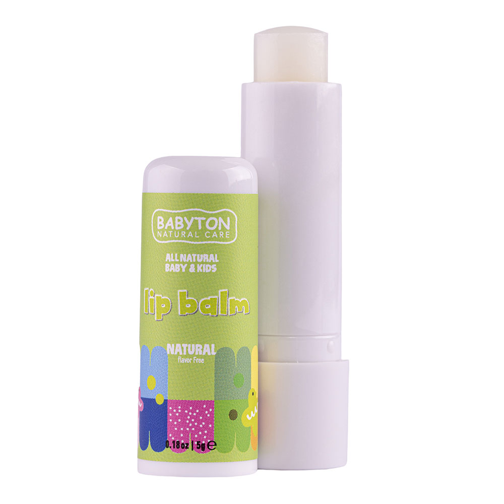 Babyton - All Natural Baby & Kids Lip Balm - Flavor Free - 5 gm