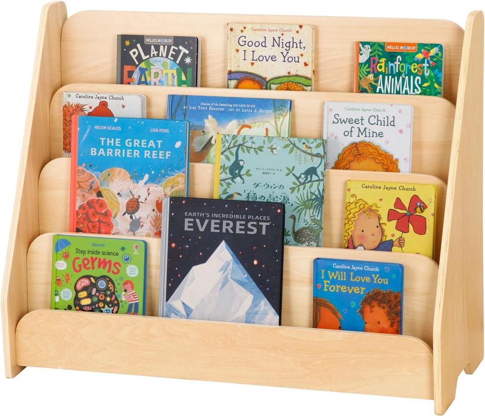 OOOK - 4-Tiered Bookcase - Brown