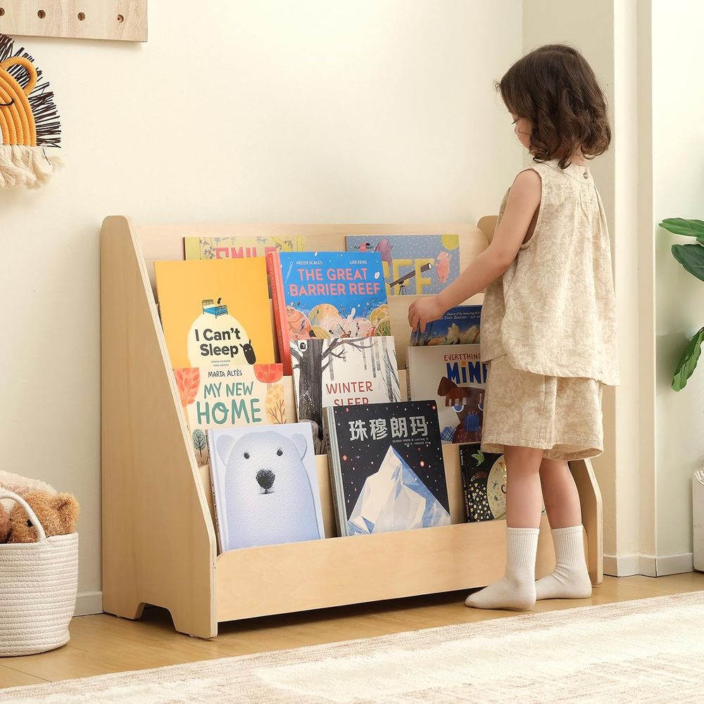 OOOK - 4-Tiered Bookcase - Brown