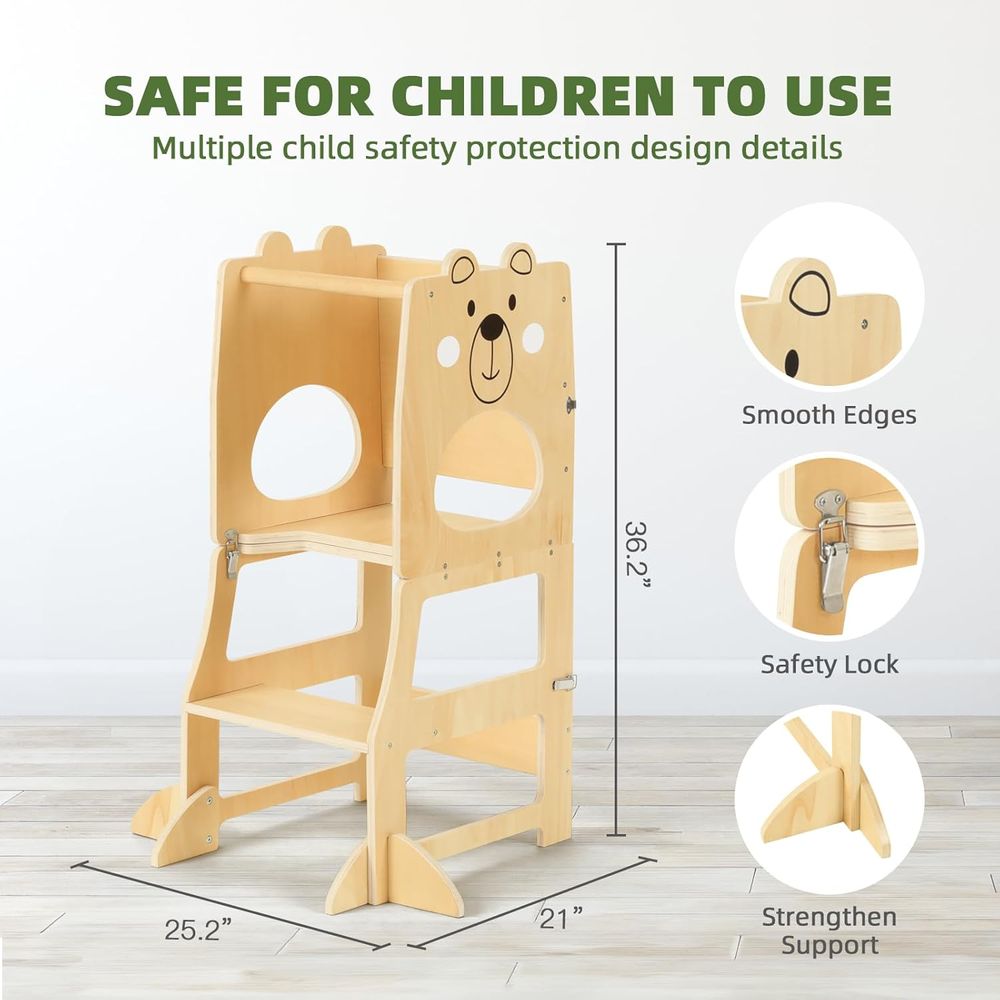 OOOK 3-in-1 Learning Tower - Wooden