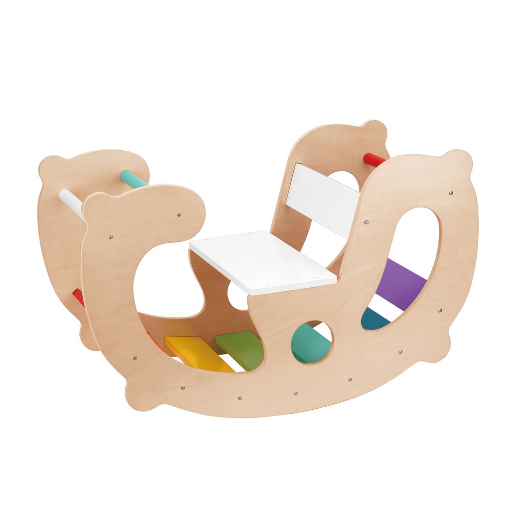 Oook - Rainbow Multifunctional Wooden Climbing Arch - Multicolor