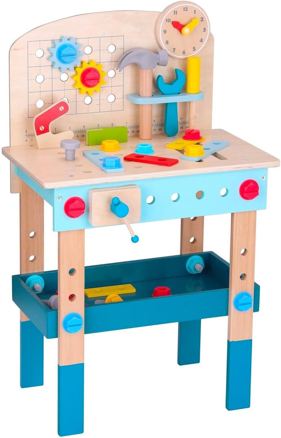 TookyToy Wooden Work Bench - 54pcs