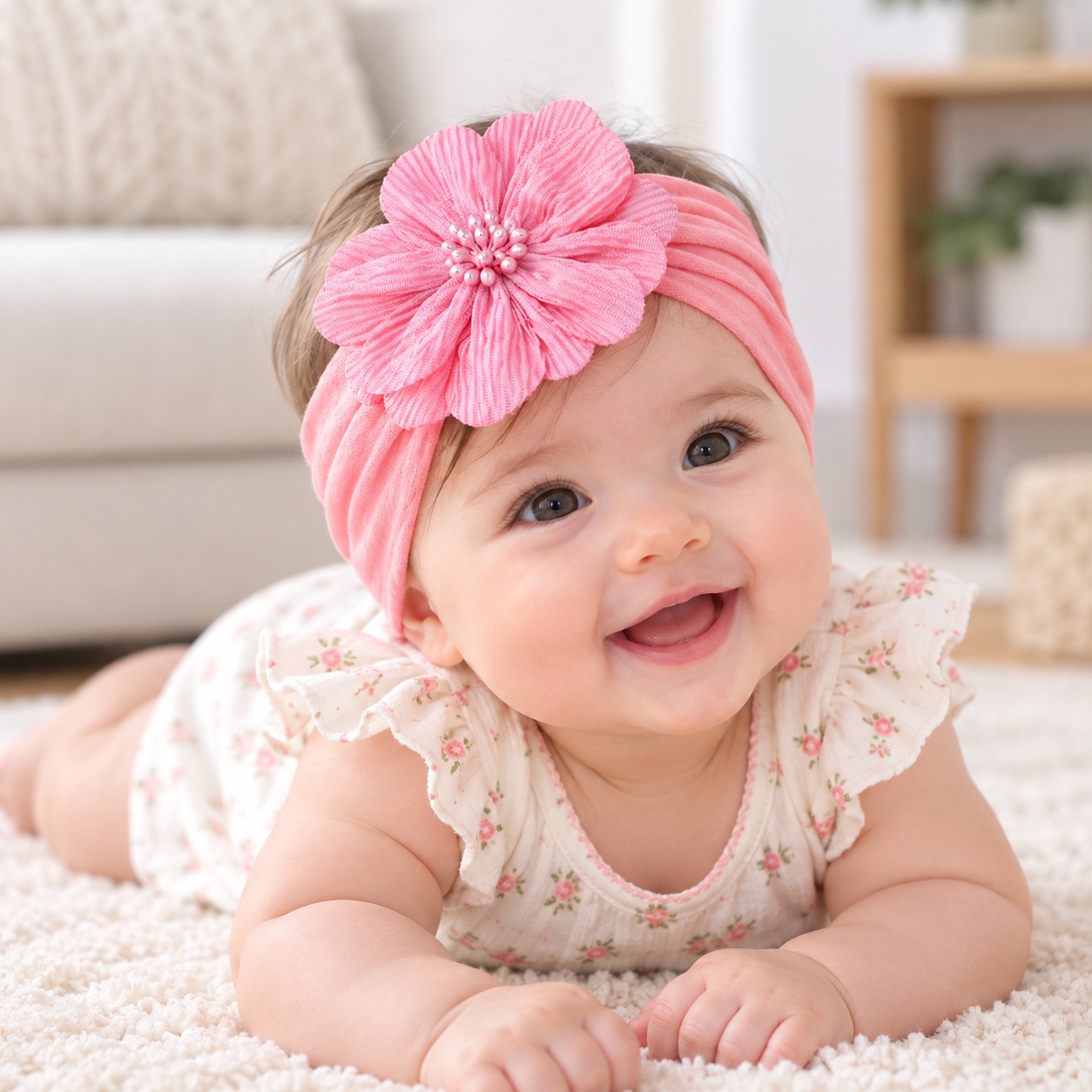 Wonder Kids - Little Bloom Baby Headband Set - Blush Pink - 3 Pcs