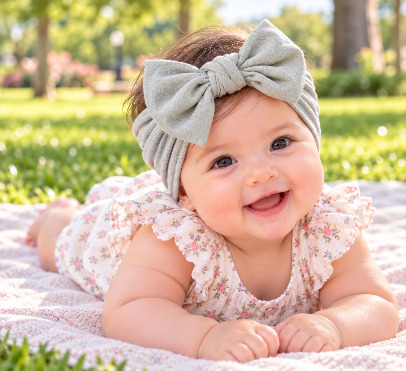 Wonder Kids - Little Bloom Baby Headband Set - Lavender - 3 Pcs