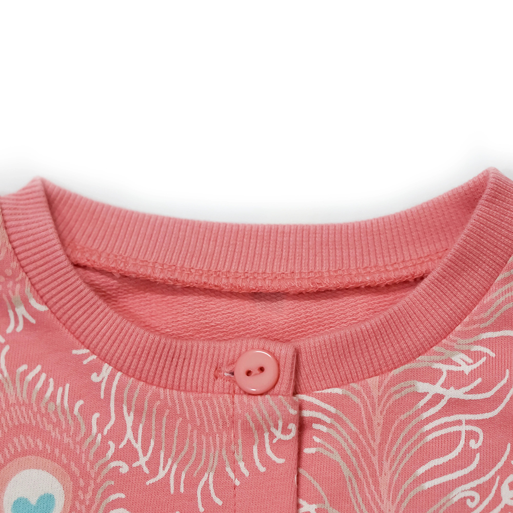 Lucy & Sam Girl's Peacock Cardigan - Pink