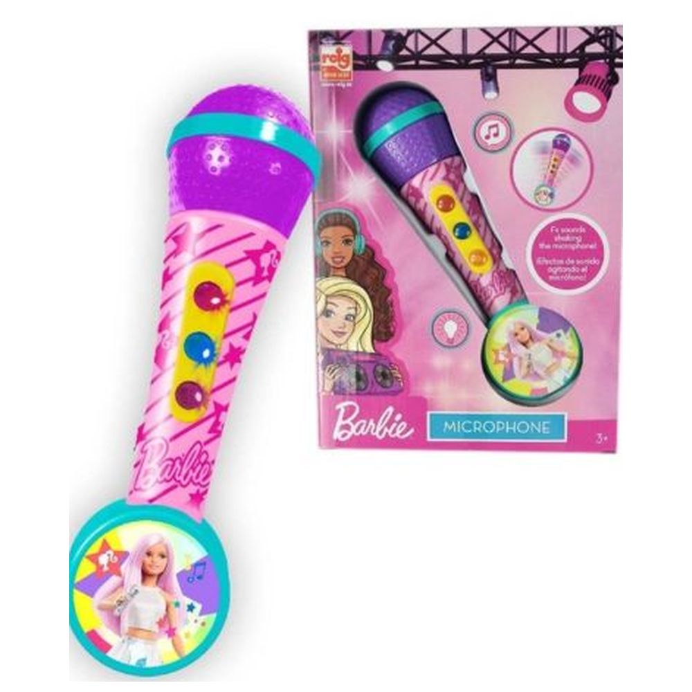 Barbie - Kids Microphone With Melodies And Lights - Pink