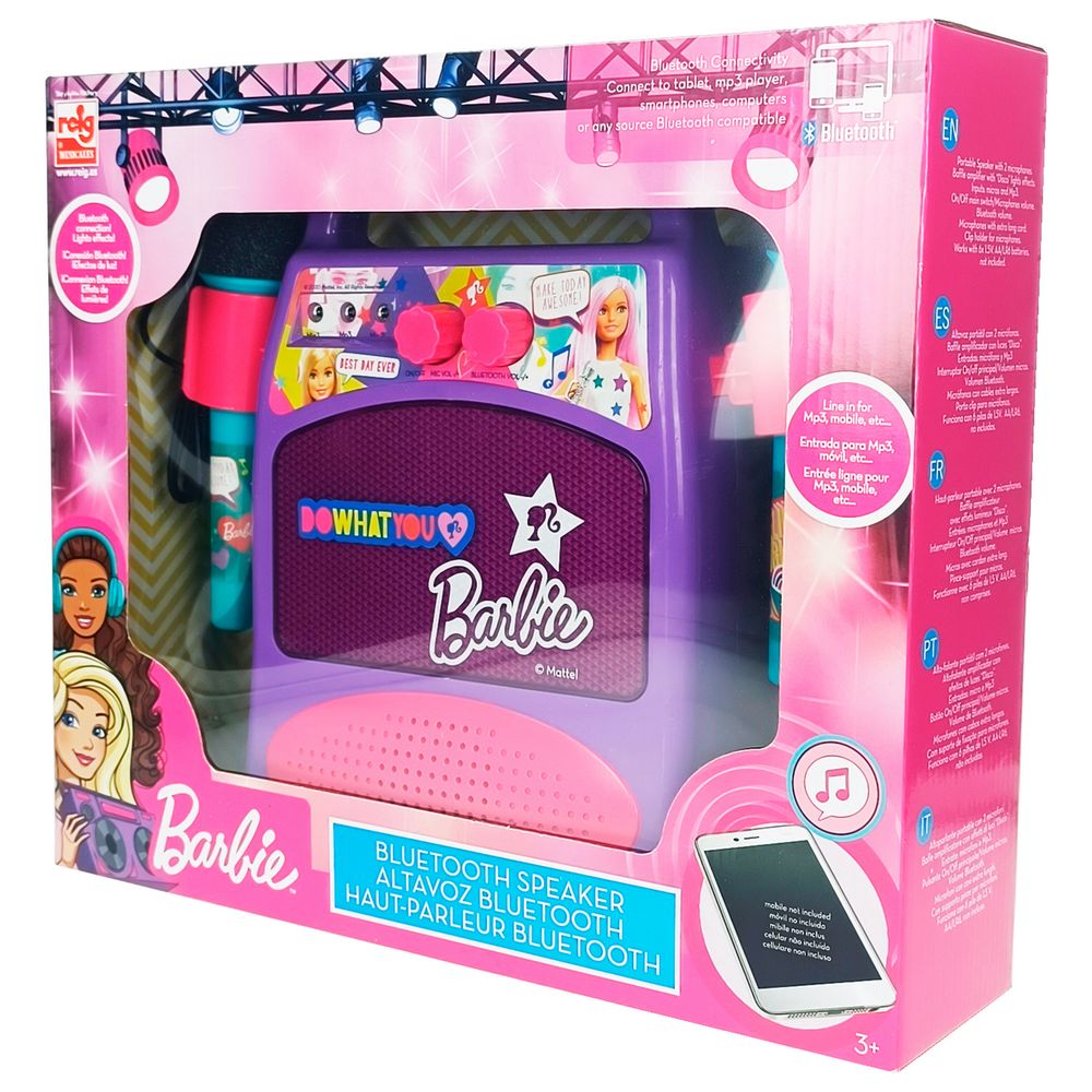 Barbie - Toy Bluetooth Sound Amplifier With Microphones & Light