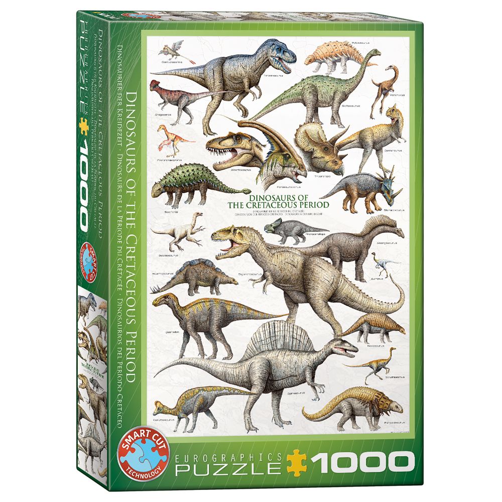 Eurographics Toys - Dinosaurs Of Cretaceous Period Puzzle Set - 1000 Pcs