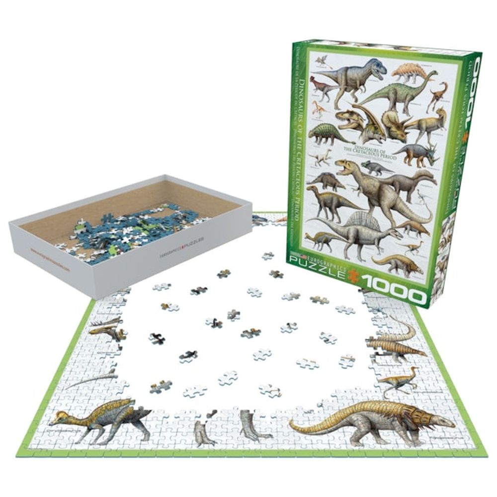 Eurographics Toys - Dinosaurs Of Cretaceous Period Puzzle Set - 1000 Pcs