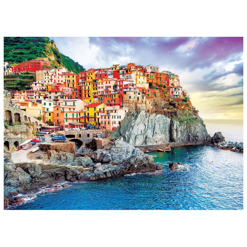 Eurographics Toys - Manarola Cinque Terre Italy Mediterranean Oasis Puzzle Set - 1000 Pcs