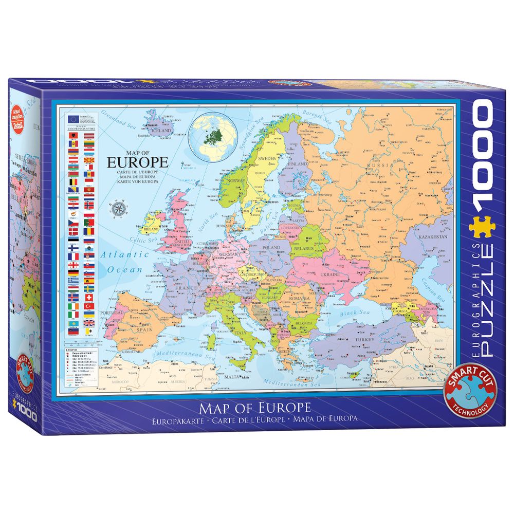 Eurographics Toys - Map Of The Europe Puzzle Set - 1000 Pcs