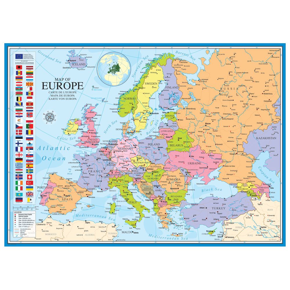 Eurographics Toys - Map Of The Europe Puzzle Set - 1000 Pcs