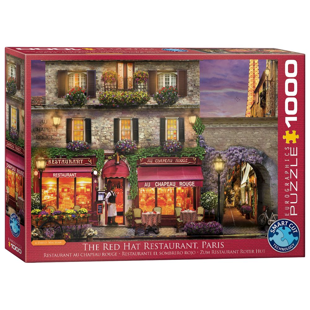 Eurographics Toys - The Red Hat Restaurant Paris Puzzle Set - 1000 Pcs