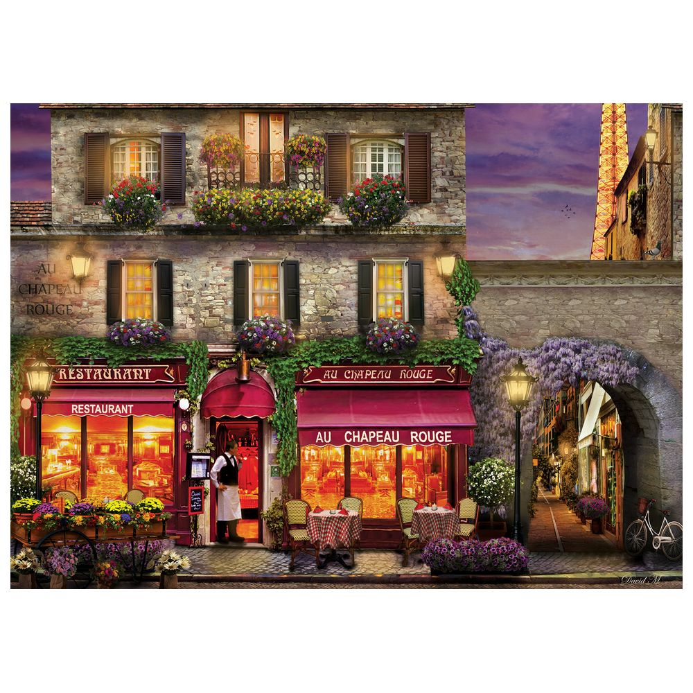 Eurographics Toys - The Red Hat Restaurant Paris Puzzle Set - 1000 Pcs