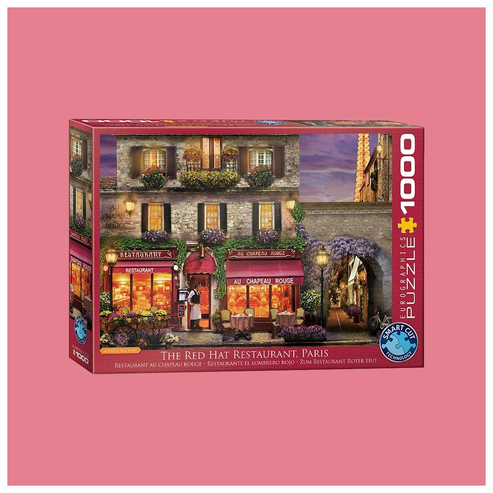 Eurographics Toys - The Red Hat Restaurant Paris Puzzle Set - 1000 Pcs
