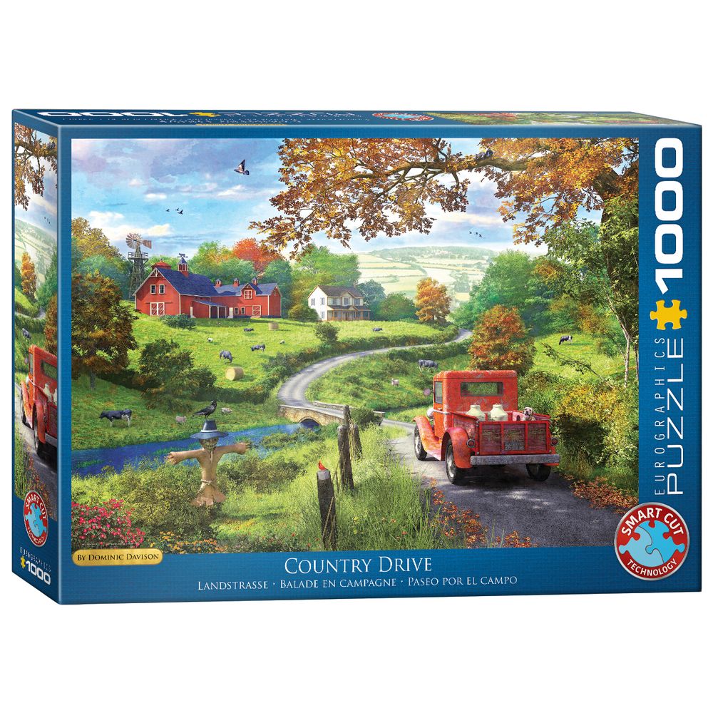 Eurographics Toys - By Dominic Davison Country Drive Puzzle Set - 1000 Pcs