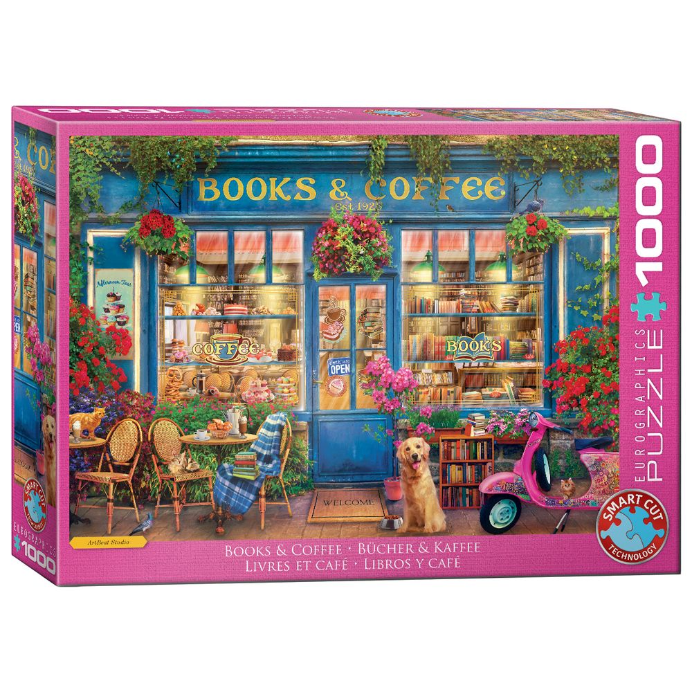 Eurographics Toys - Books & Coffee Puzzle Set - 1000 Pcs