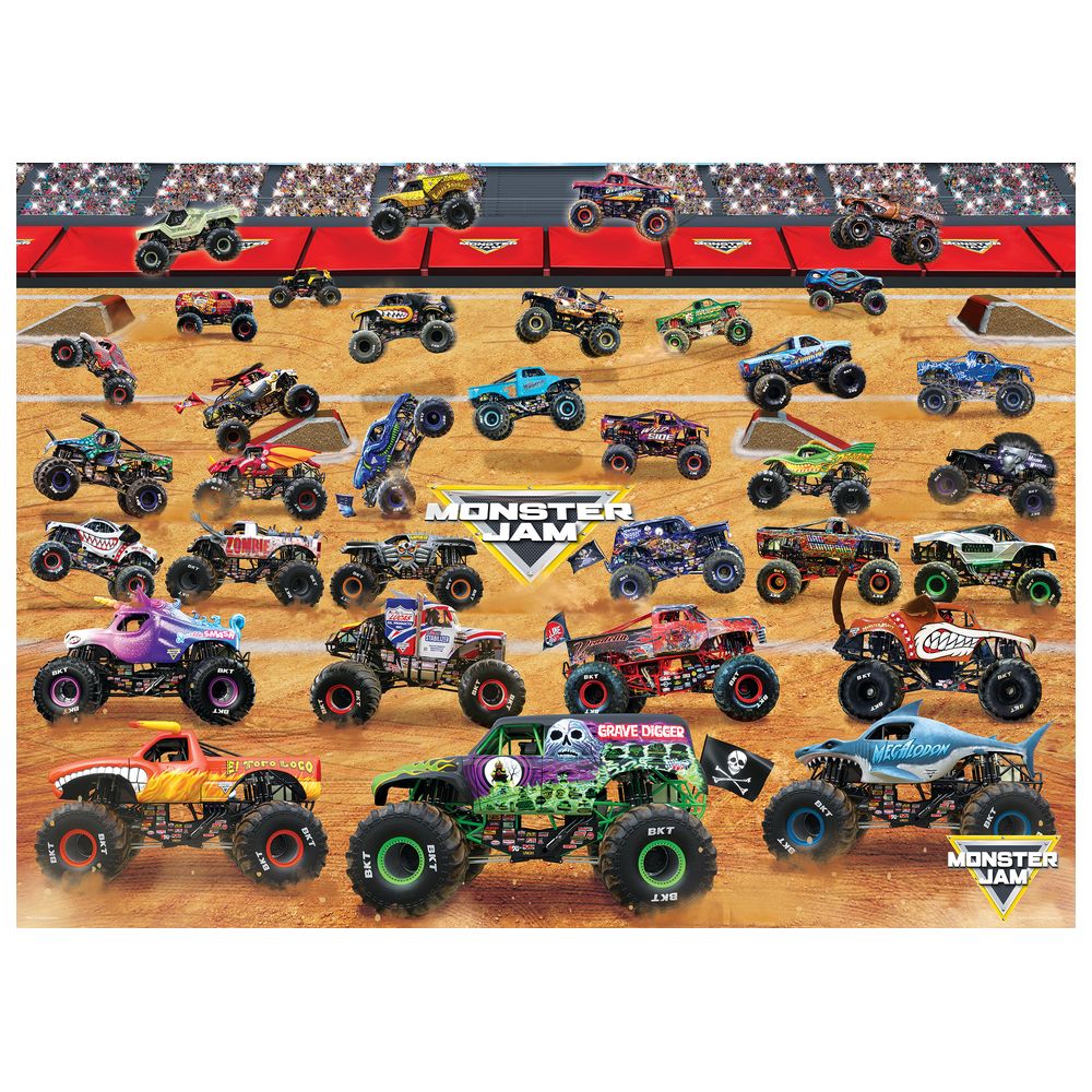 Eurographics Toys - Monster Jam Truck Lineup Puzzle Set - 1000 Pcs