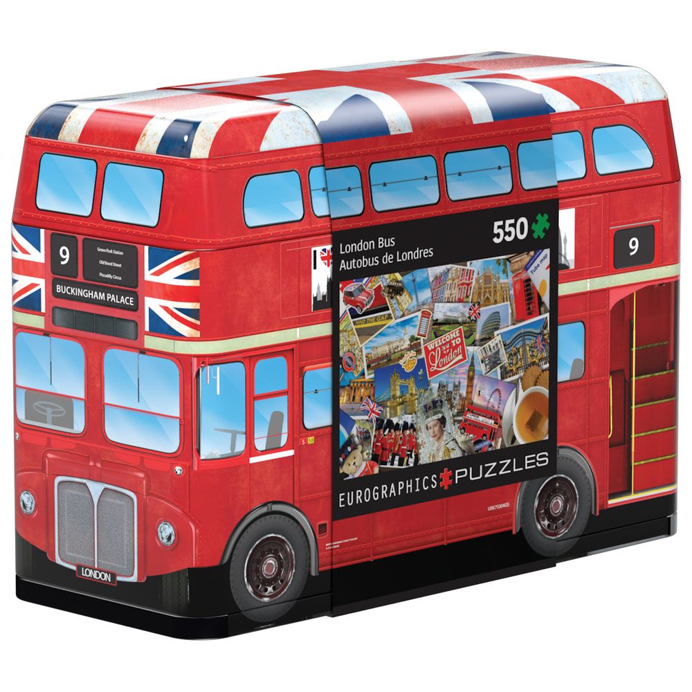Eurographics Toys - London Bus Puzzle Set In A Tin - 550 Pcs