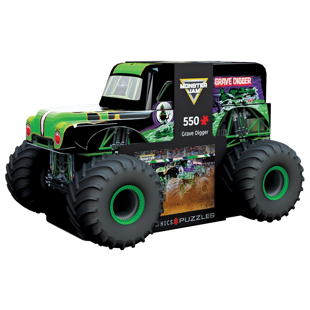Eurographics Toys - Monster Jam Grave Digger Puzzle Set In A Tin - 550 Pcs