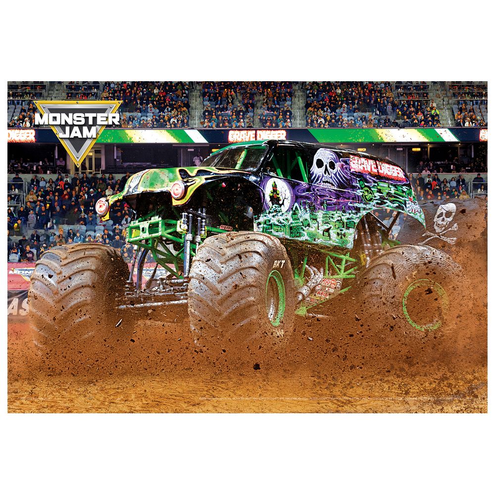 Eurographics Toys - Monster Jam Grave Digger Puzzle Set In A Tin - 550 Pcs