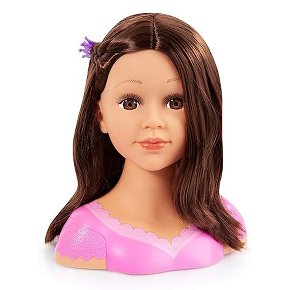 Bayer - Charlene Super Model Brown Hair Styling Head With Accessories - 27 cm - 17 Pc Set