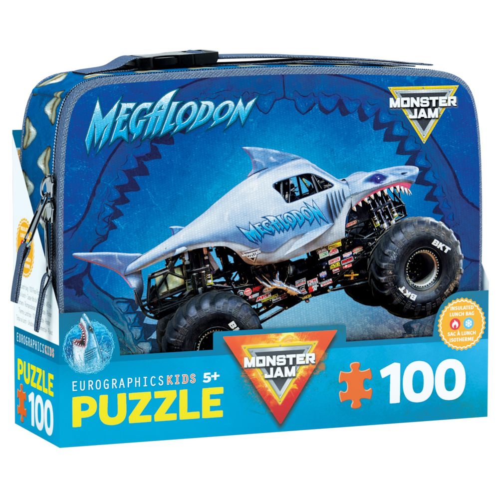 Eurographics Toys - Monster Jam Megalodon Puzzle Set In Lunch Bag - 100 Pcs