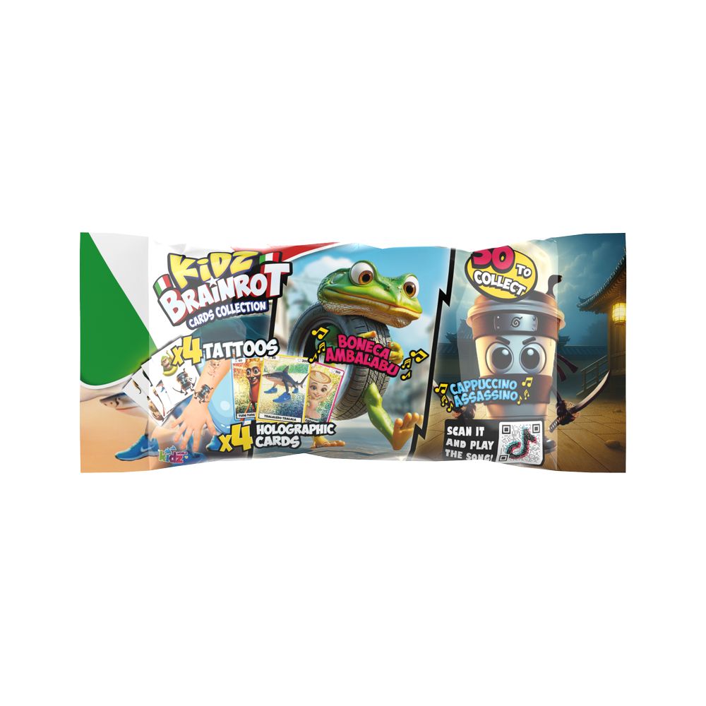Kidz Brainrot - Italian Mystery Bag With Tattoos And 3 Cards