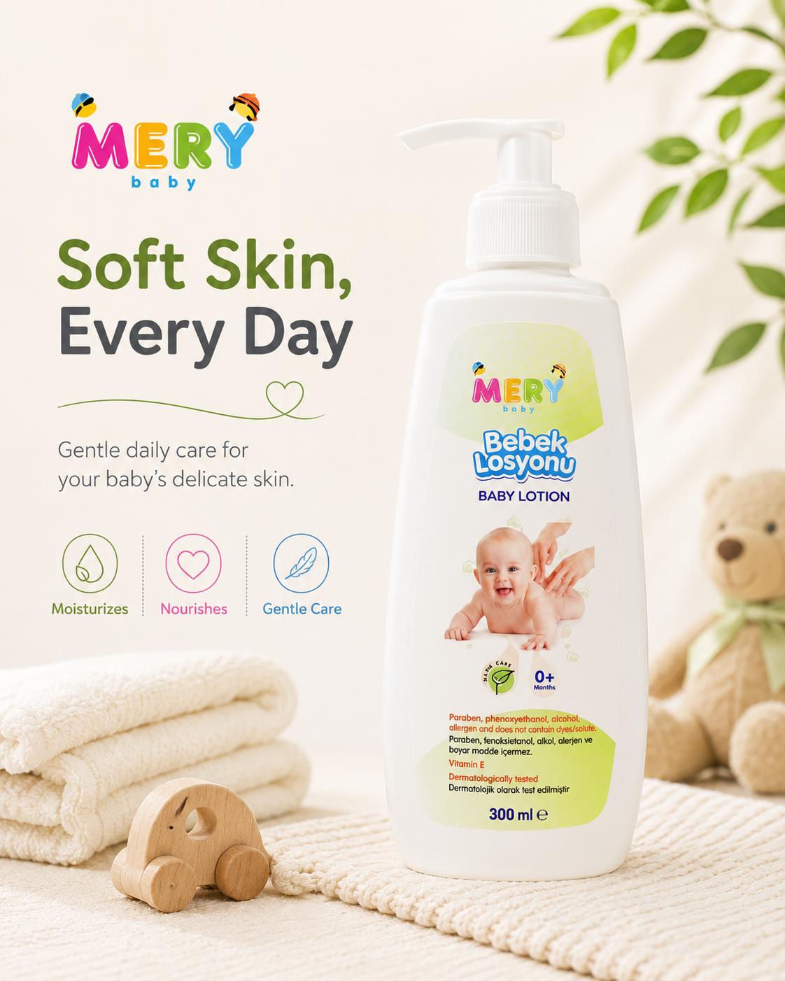 Mery Baby - Natural Baby Lotion - 300 ml
