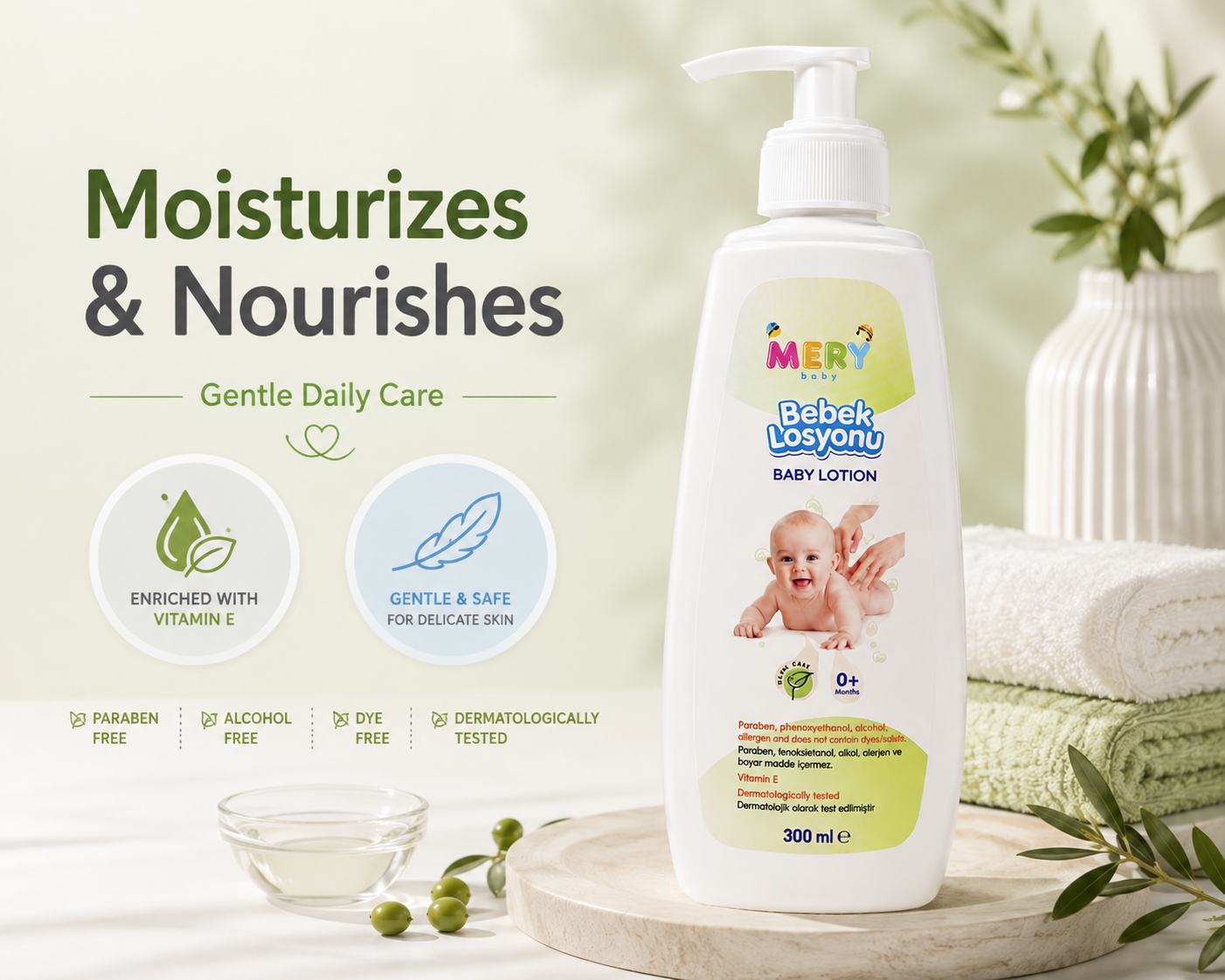 Mery Baby - Natural Baby Lotion - 300 ml
