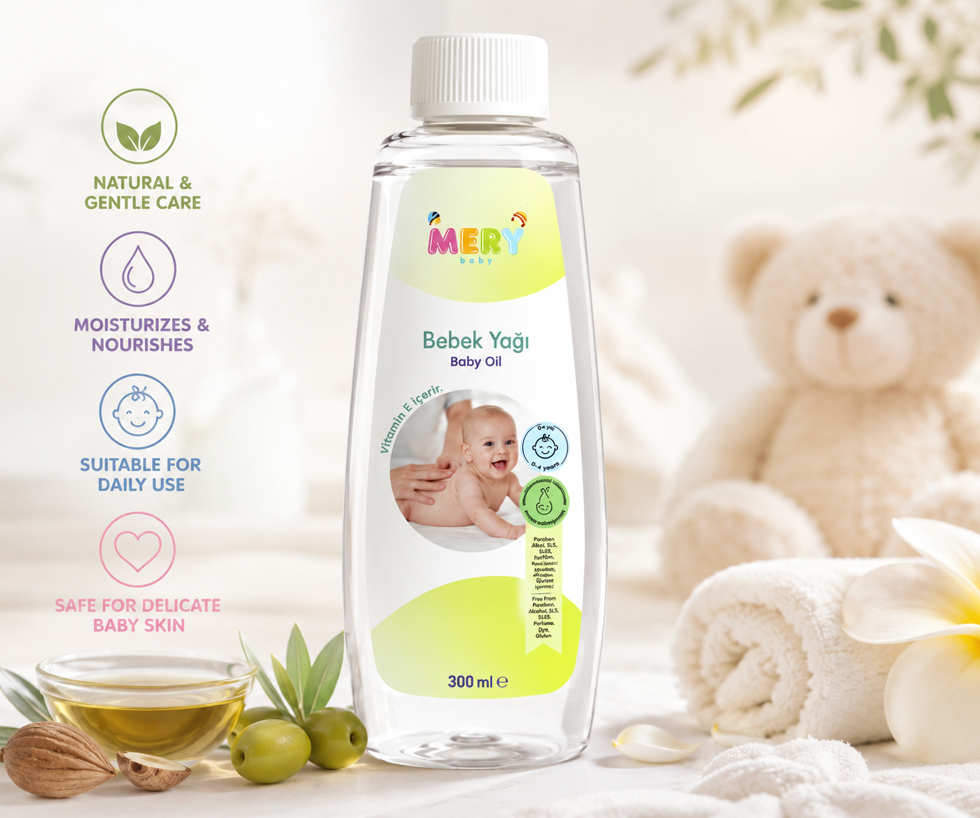 Mery Baby - Natural Tear-Free Baby Shampoo - 750 ml