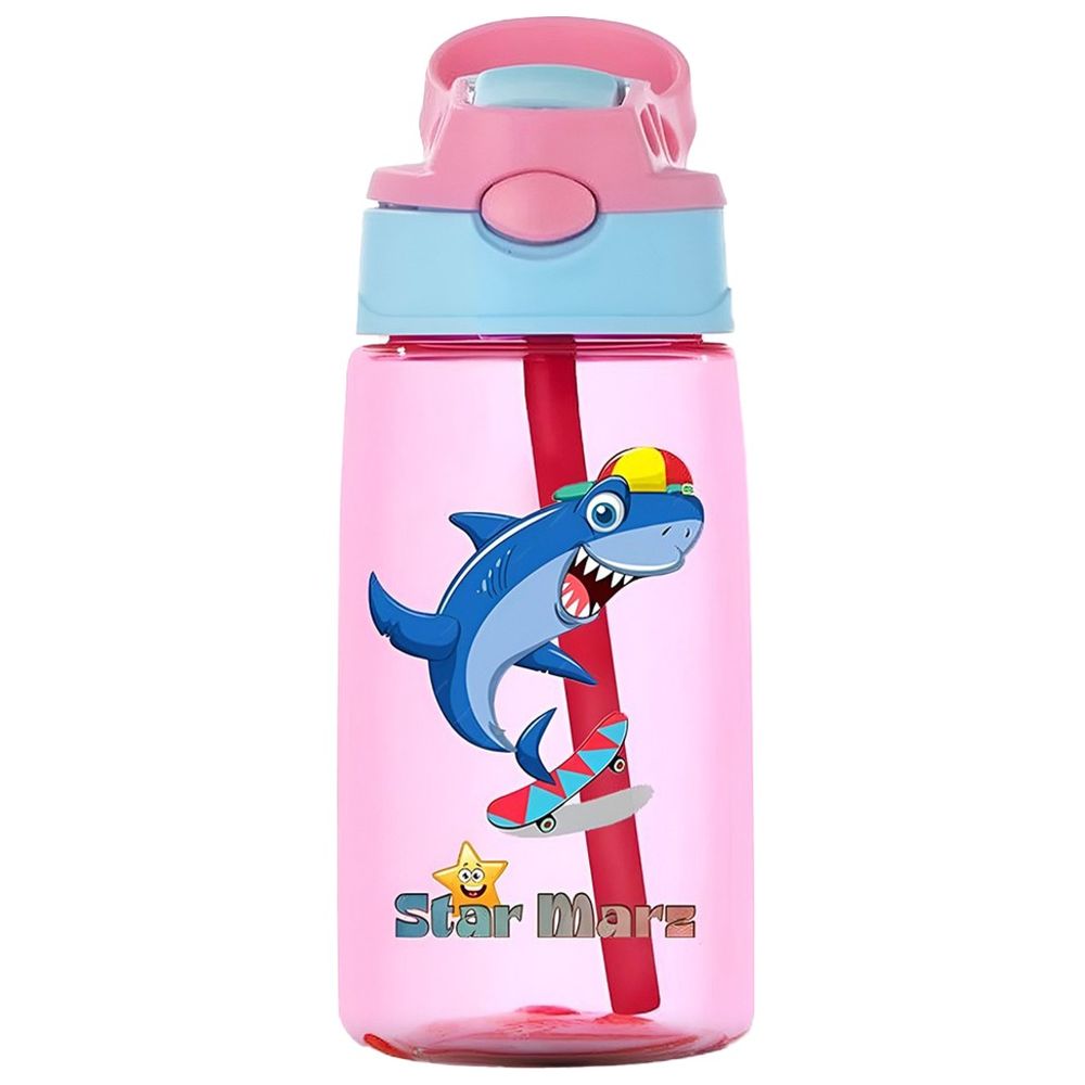 Starmarz - Girl's Anti-Leak Cartoon Design Sipper Water Bottle - Pink - 480 ml