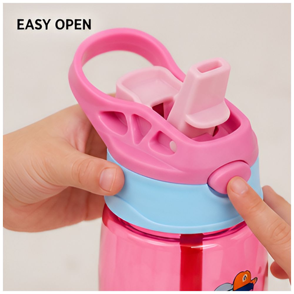 Starmarz - Girl's Anti-Leak Cartoon Design Sipper Water Bottle - Pink - 480 ml