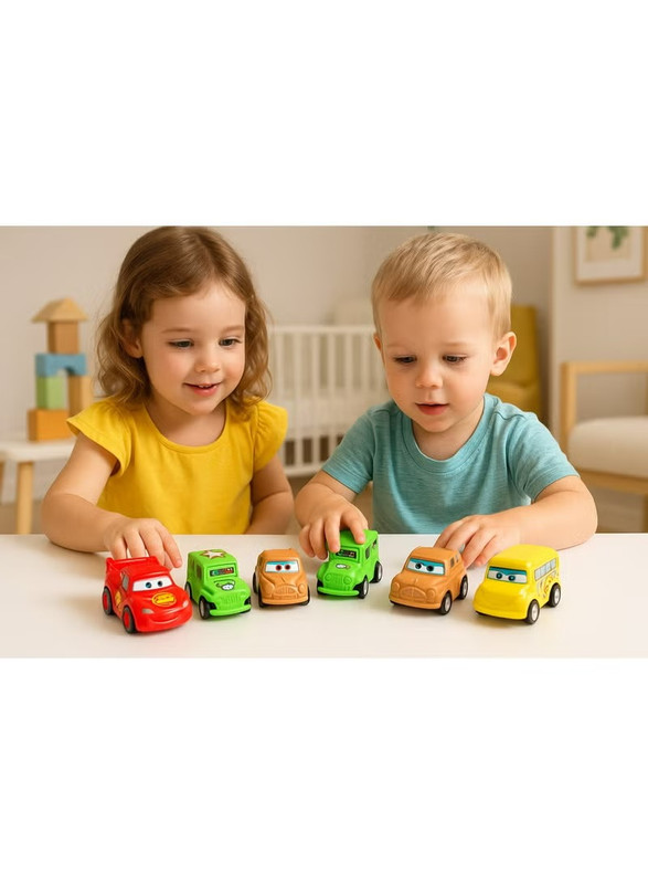 Urban Tots - Pull Back Friction Powered Car Set - 6 Pcs