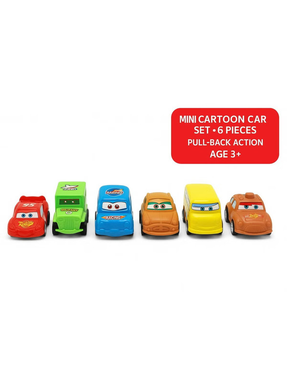 Urban Tots - Pull Back Friction Powered Car Set - 6 Pcs