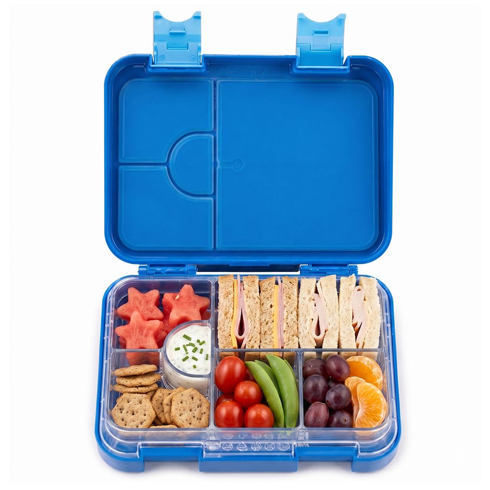 Cocobee - 6-Compartment Bento Lunch Box - Blue