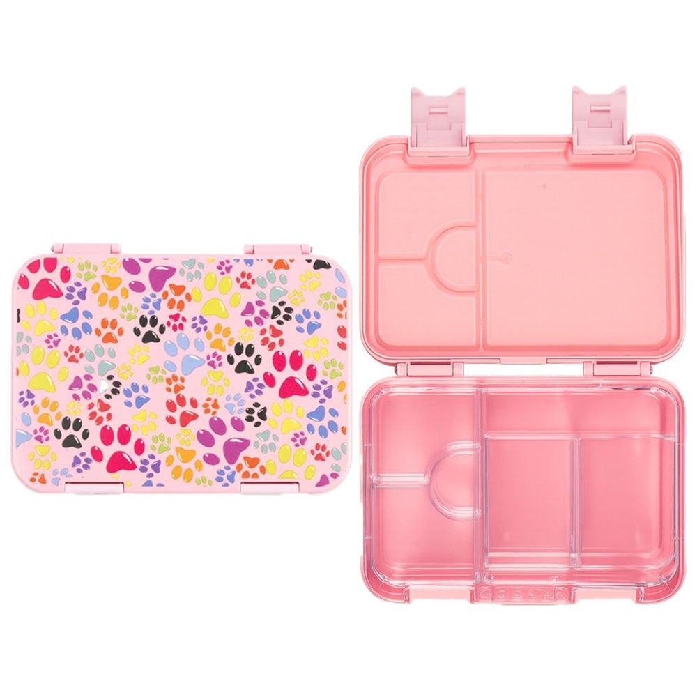 Cocobee - 6-Compartment Floral Bento Lunch Box - Pink