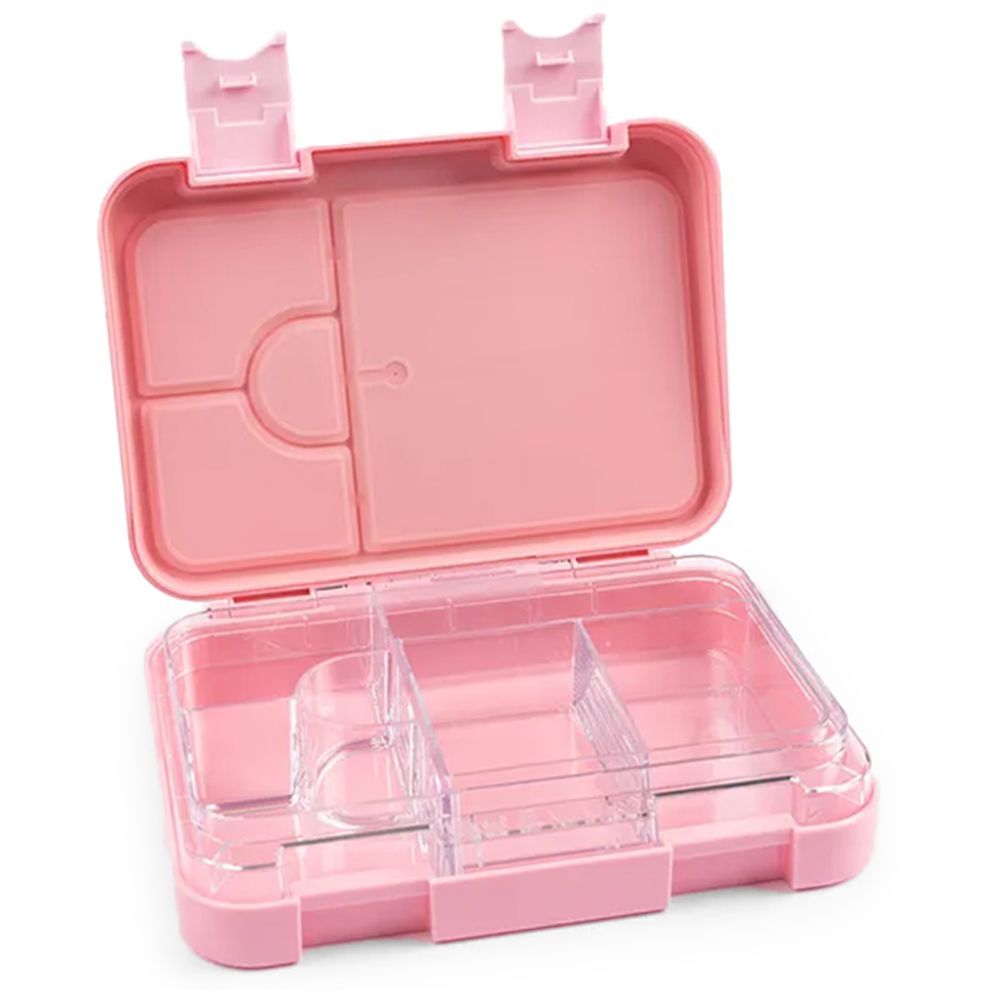 Cocobee - 6-Compartment Floral Bento Lunch Box - Pink