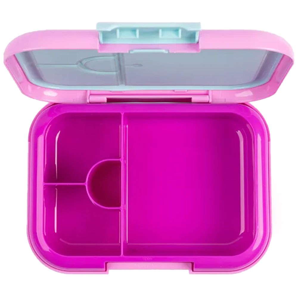 Cocobee - 4-Compartment Kitten Bento Lunch Box With Silicone Seal And Removable Tray - Pink - 765 ml