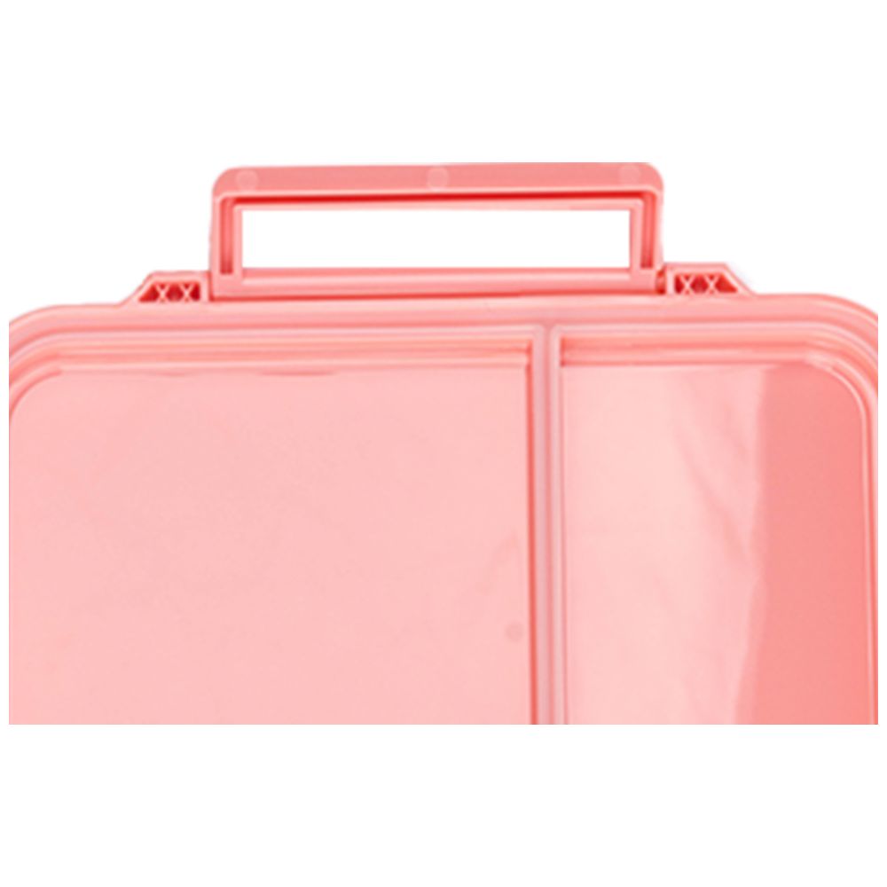 Cocobee - 4-Compartment Cherry Tritan Bento Lunch Box With Food Jar - Pink - 1.87 L