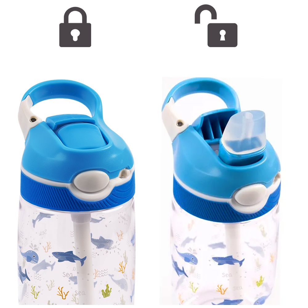 Cocobee - Boy's Ocean Tritan Water Bottle - Blue - 480 ml