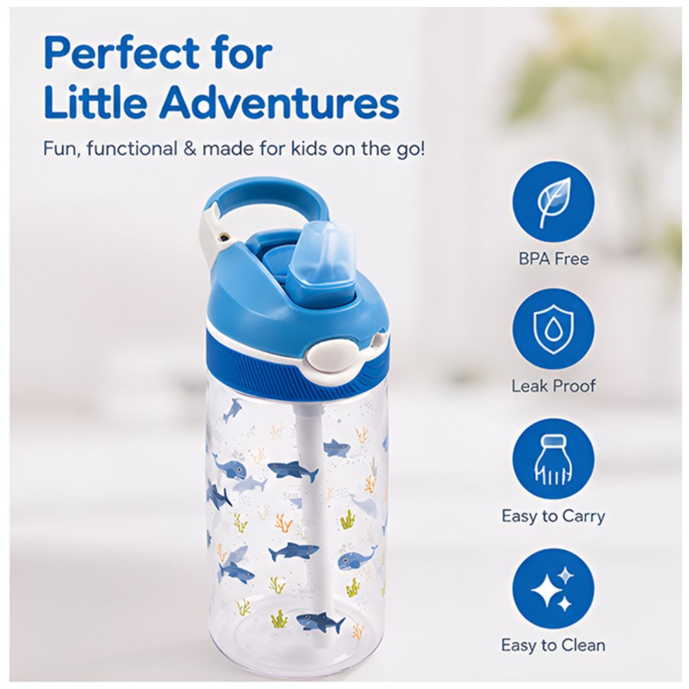 Cocobee - Boy's Ocean Tritan Water Bottle - Blue - 480 ml